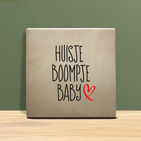 Tegeltje met tekst - Huisje boompje baby