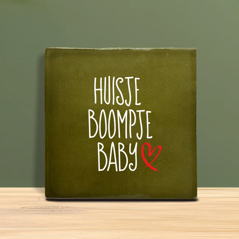 Tegeltje met tekst - Huisje boompje baby