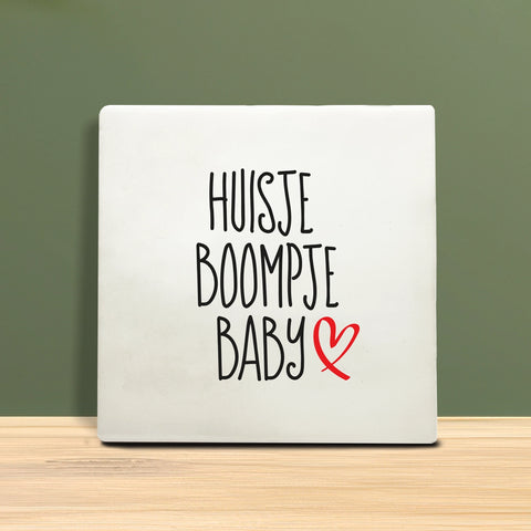 Tegeltje met tekst - Huisje boompje baby