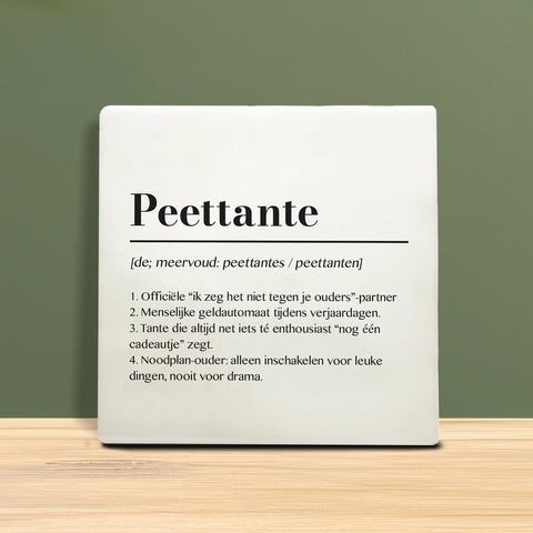 Tegeltje met tekst - Peettante