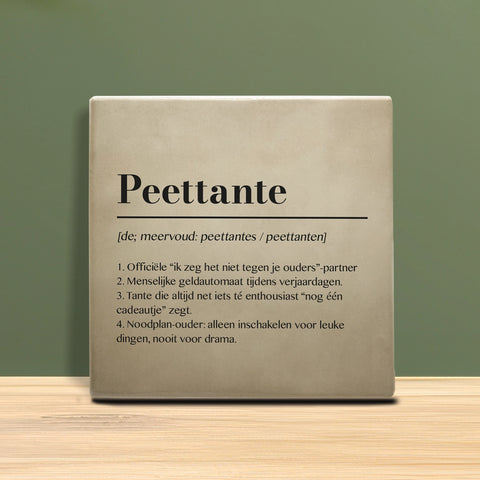 Tegeltje met tekst - Peettante