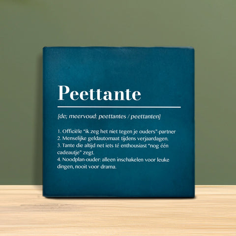 Tegeltje met tekst - Peettante
