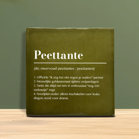 Tegeltje met tekst - Peettante